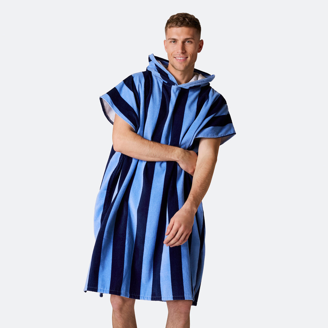 Stripete Blå Badeponcho