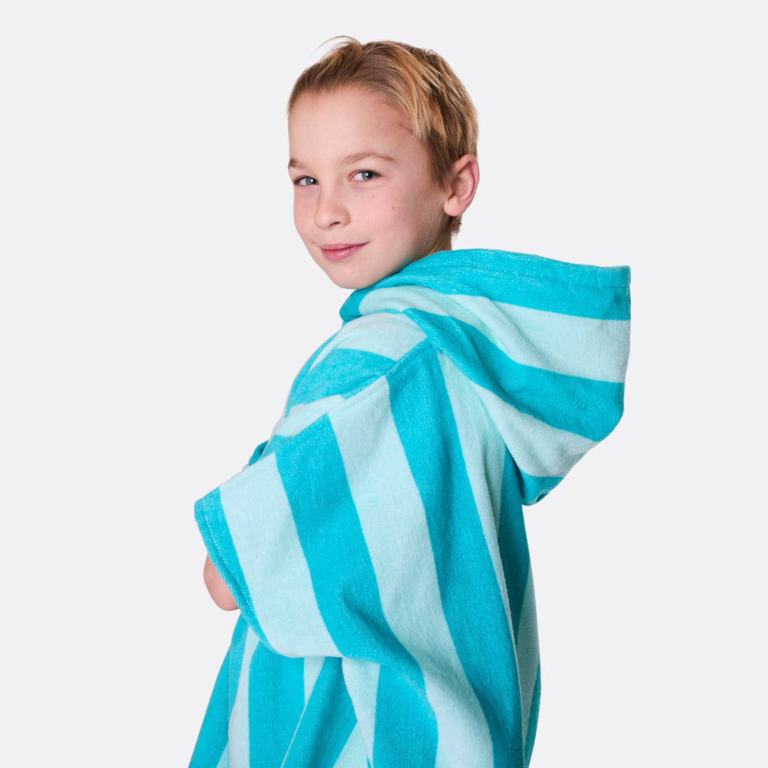 Korall Stripete Badeponcho Barn