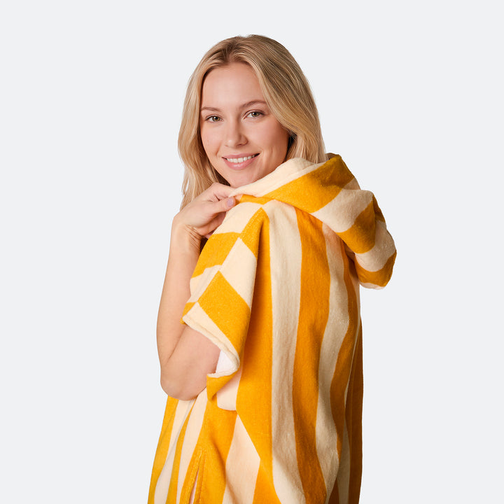 Stripete Gul Badeponcho
