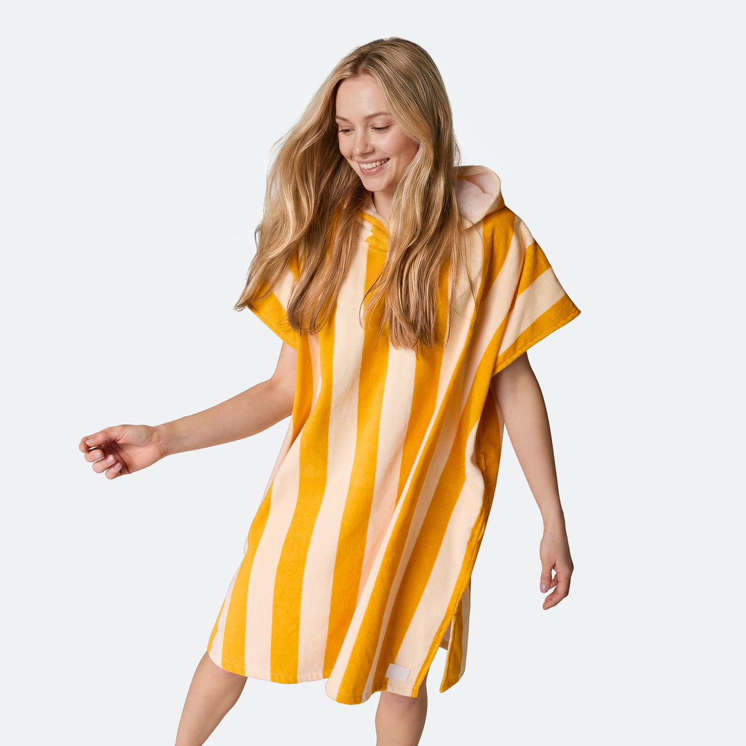 Stripete Gul Badeponcho