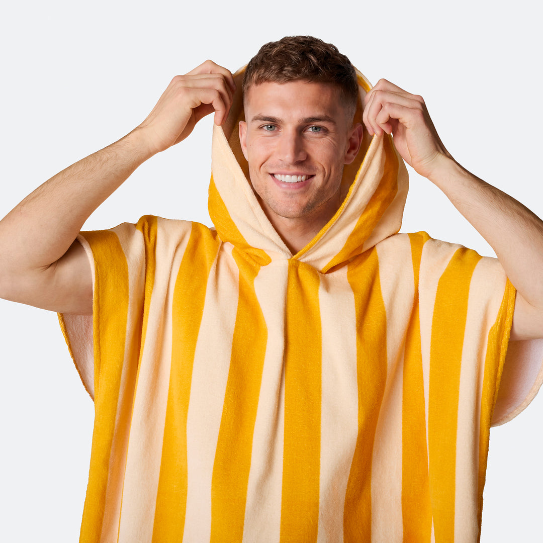Stripete Gul Badeponcho