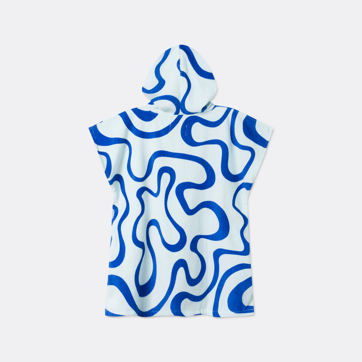 Blå Wavy Badeponcho Barn