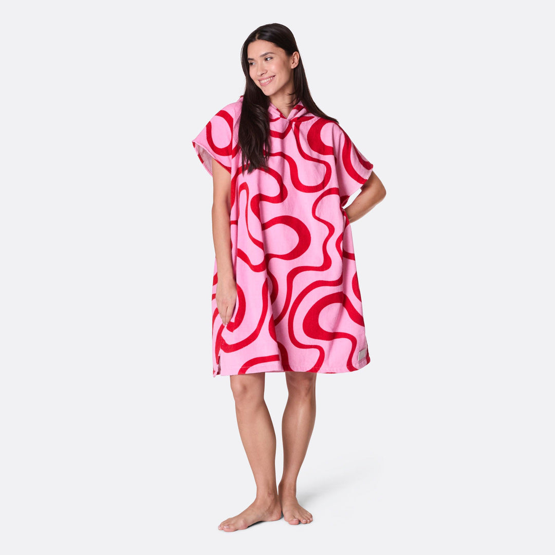 Rosa Wavy Badeponcho