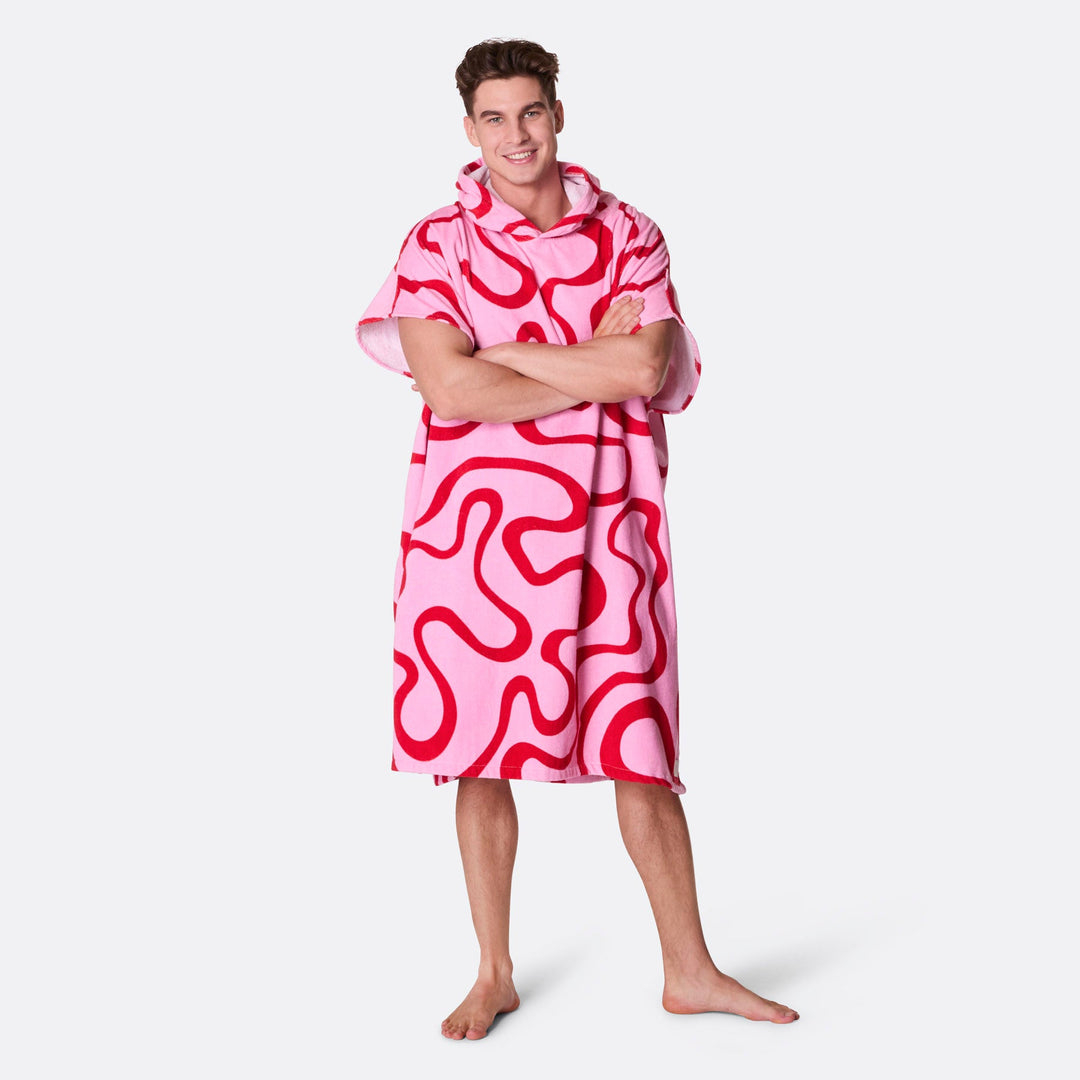 Rosa Wavy Badeponcho