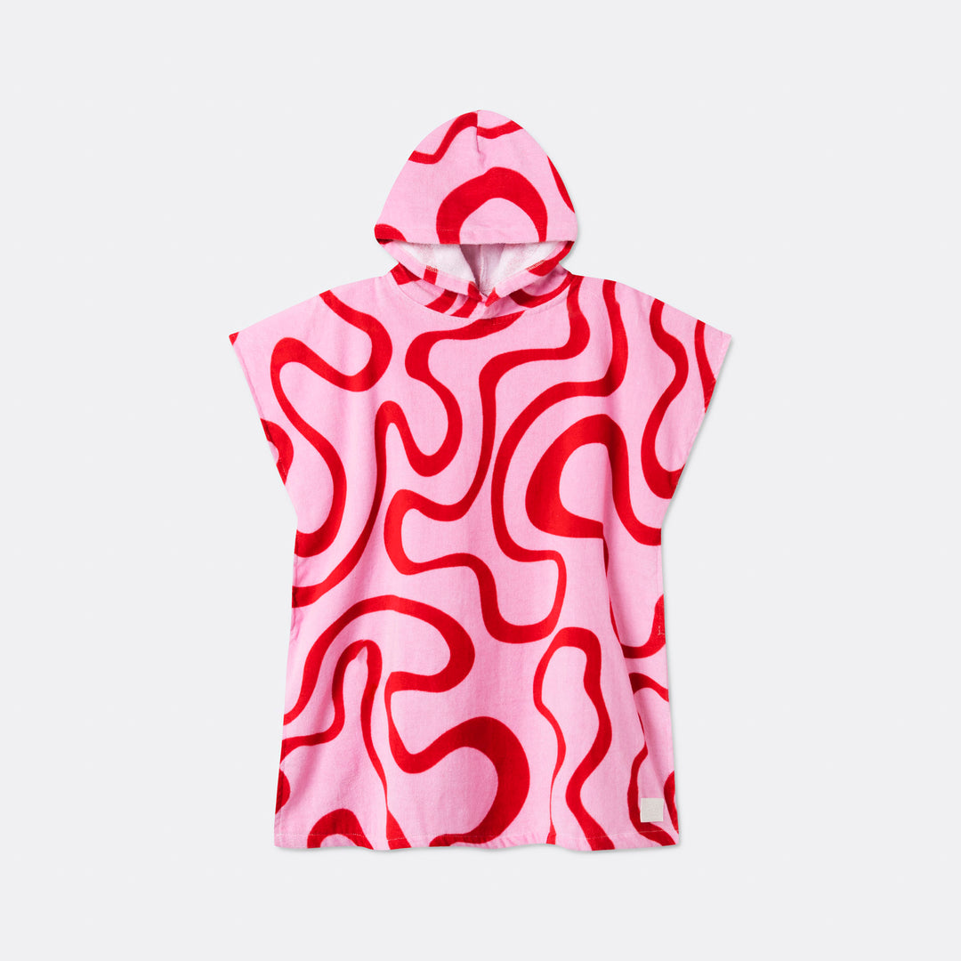 Rosa Wavy Badeponcho Barn