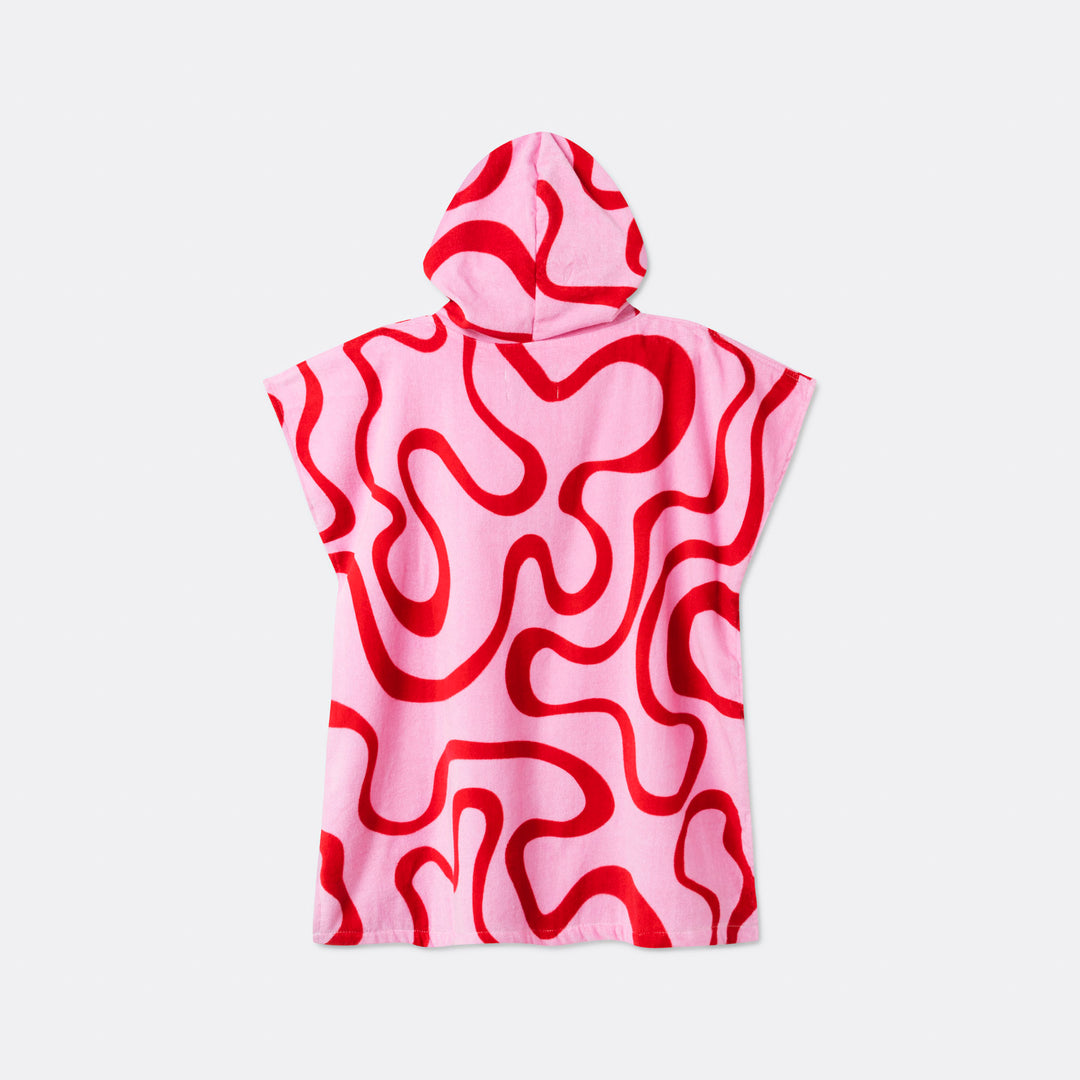 Rosa Wavy Badeponcho Barn