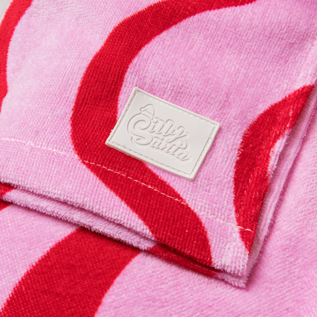 Rosa Wavy Badeponcho Barn