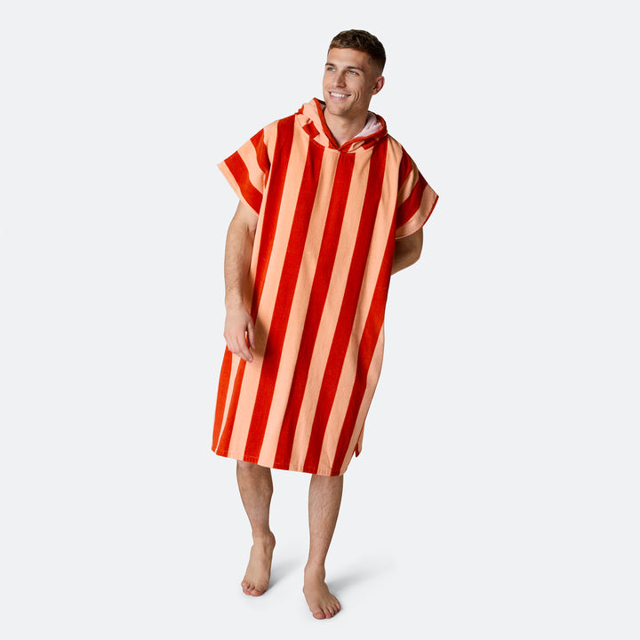 Stripete Rød Badeponcho
