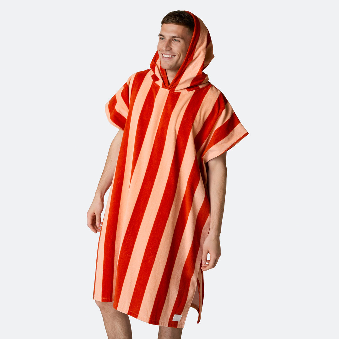 Stripete Rød Badeponcho