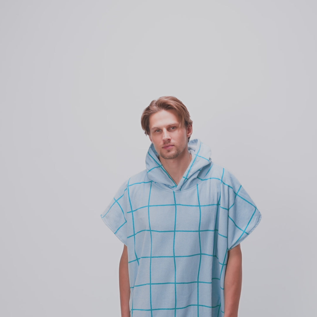 Blå Pool Badeponcho