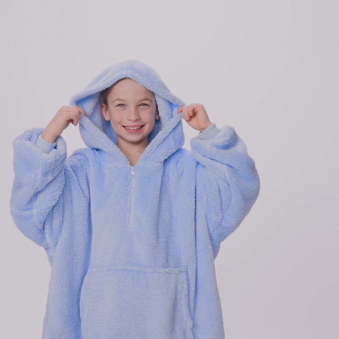 Blå Teddy HappyHoodie Barn