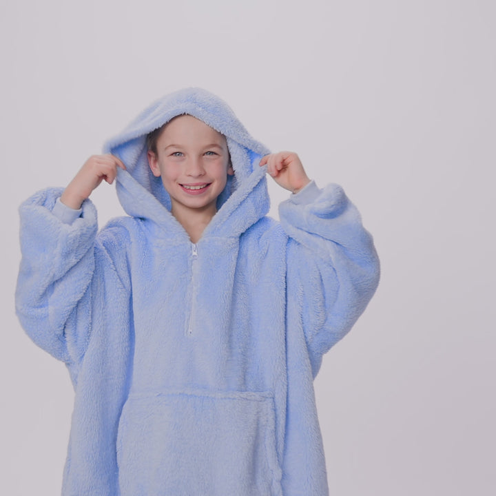 Blå Teddy HappyHoodie Barn