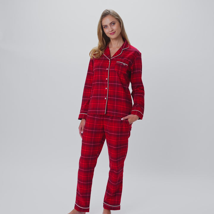 Flanell Rød Julepysj Dame