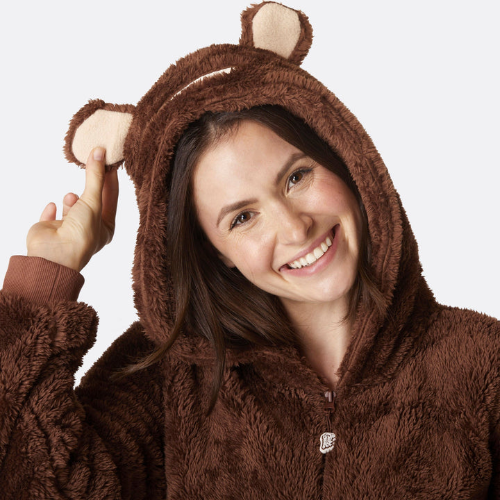 Brun Teddy Onesie Dame