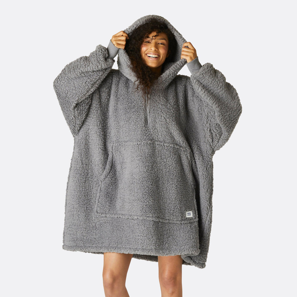 Grå Sherpa HappyHoodie