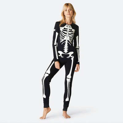 Skjelett Bodysuit Dame - SillySanta