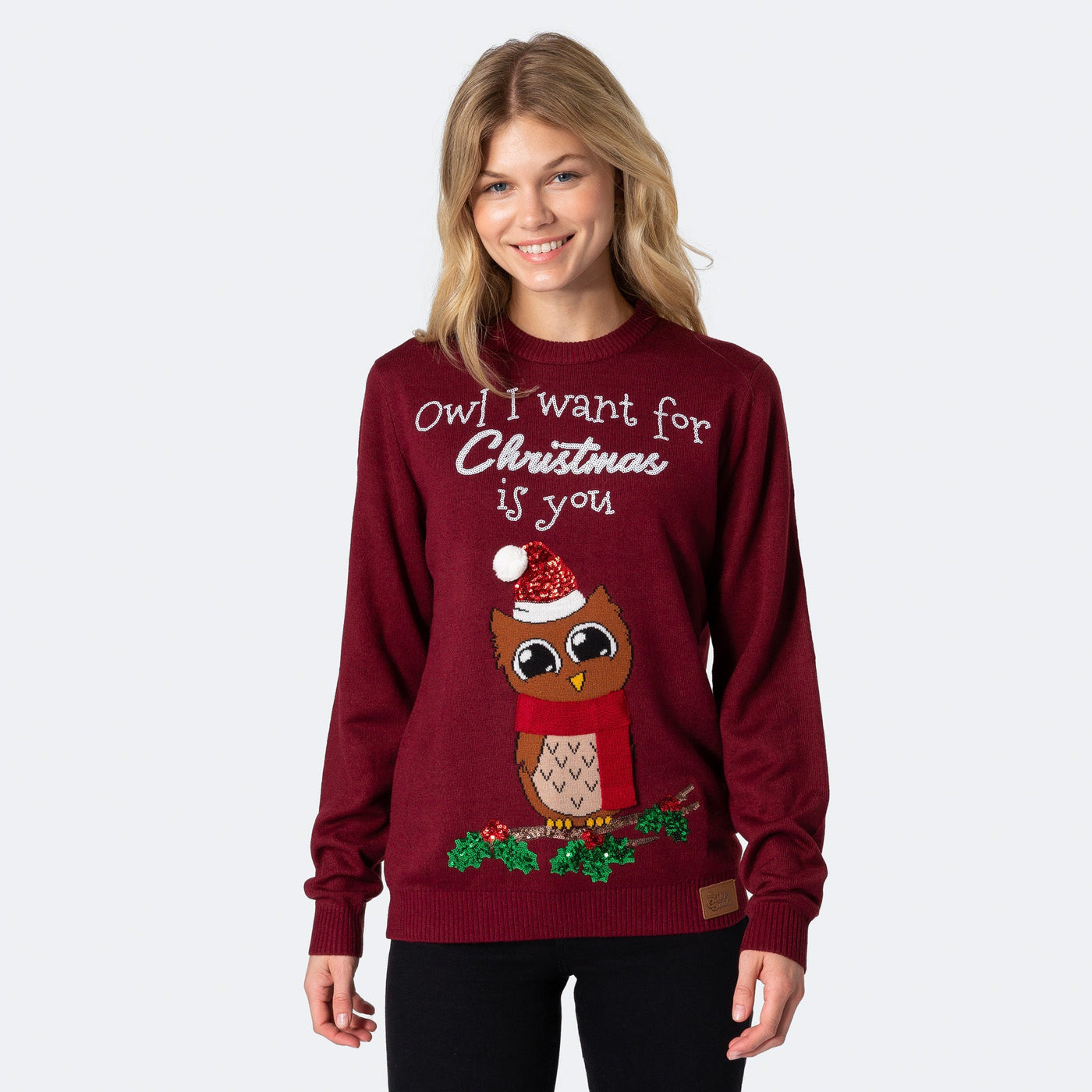 Owl I Want For Christmas Julegenser Dame