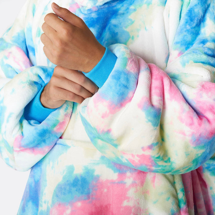 Tie Dye Blå HappyHoodie